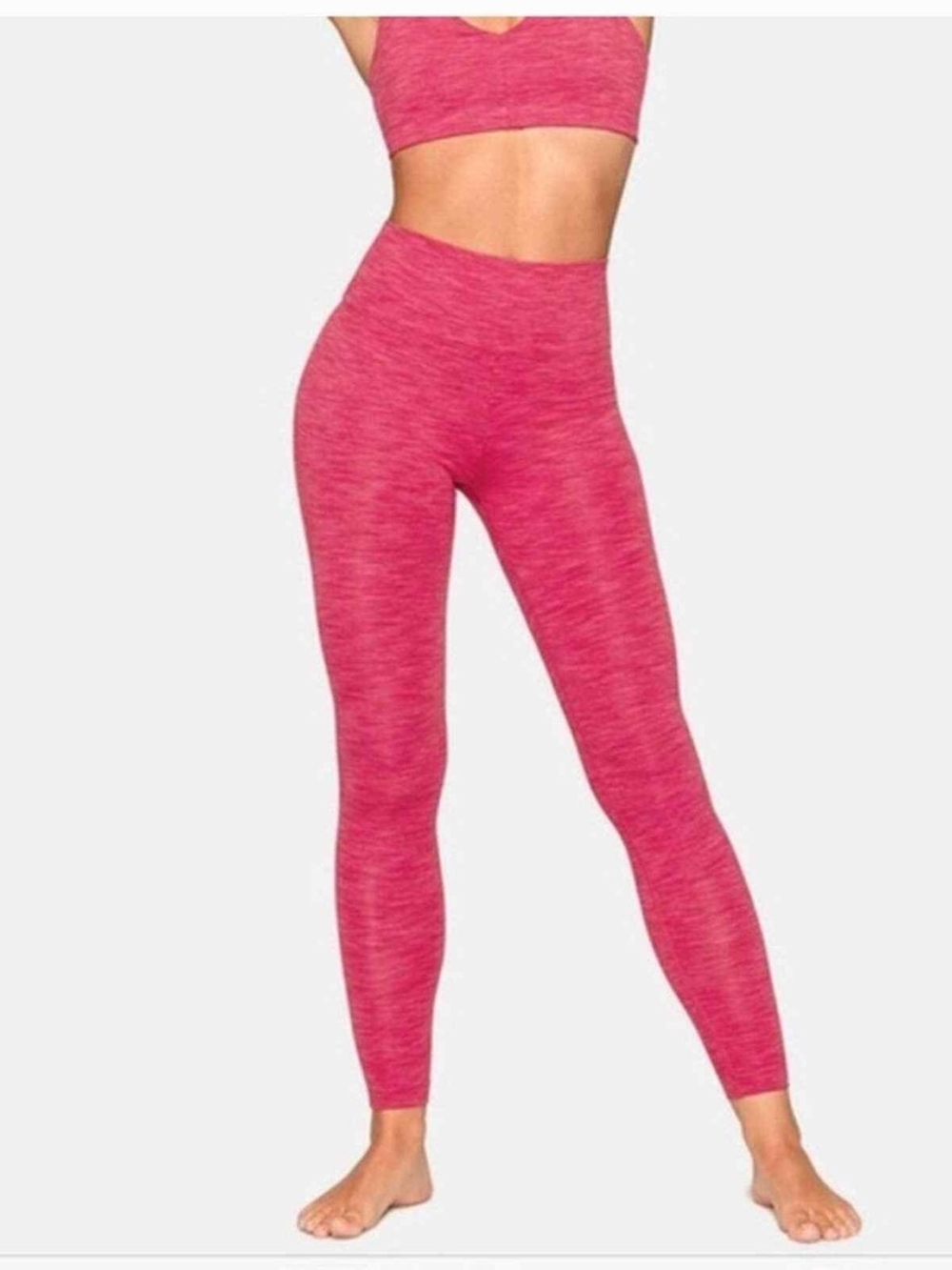 Outdoor Voices Heathered Hot Pink High-Rise Leggings